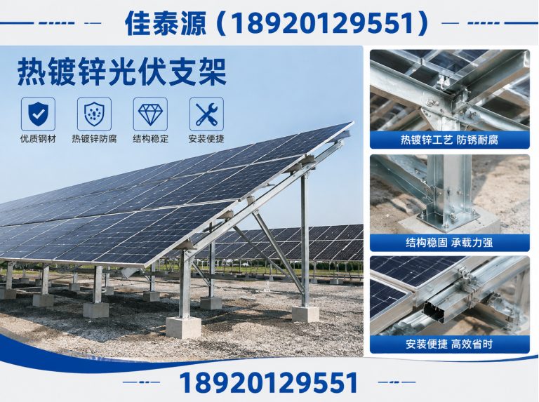 滨海新区热镀锌光伏支架展示图